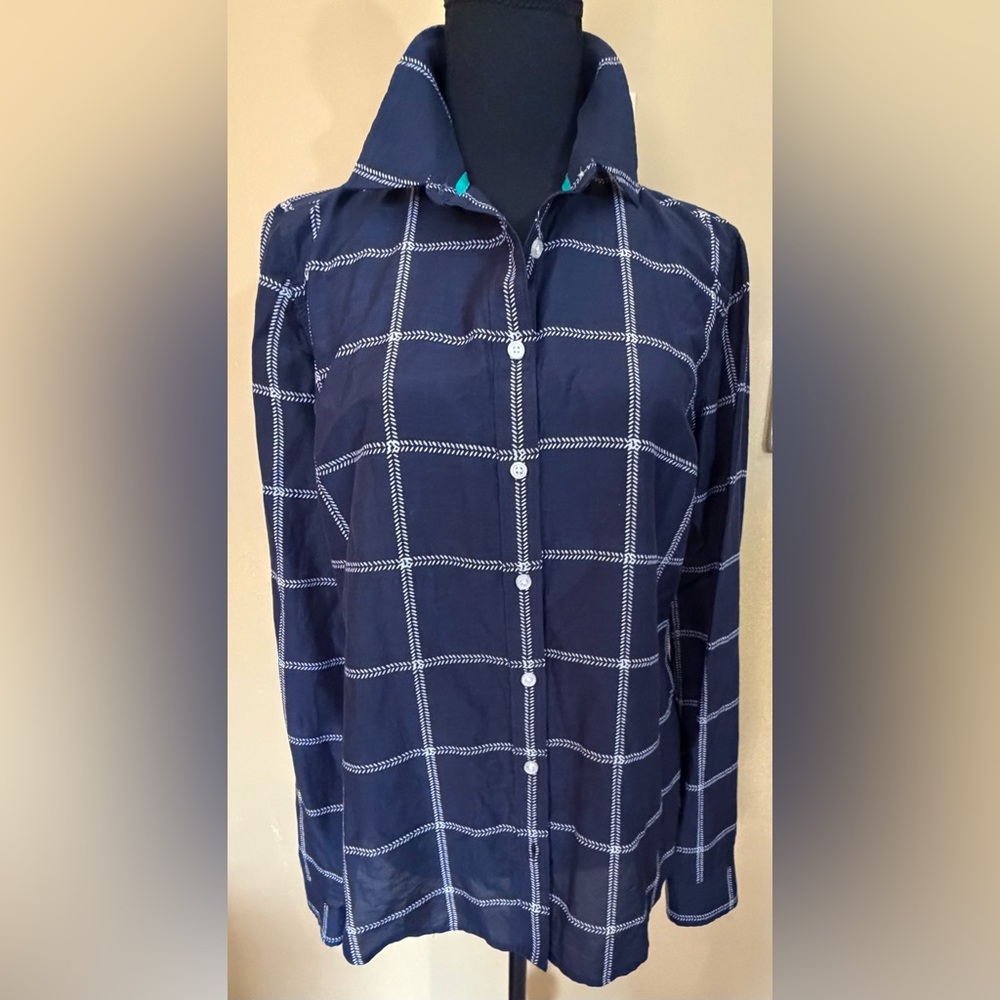 JCPenney Black and White Patterned Shirt